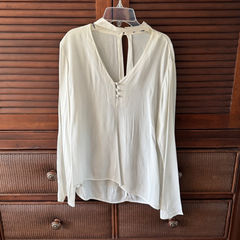 Sanctuary Blouse with neck strap and buttons